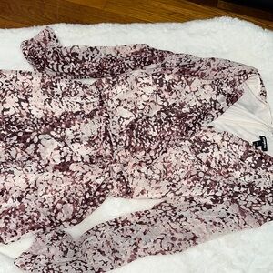 Express Pink and Black Patterned Jumpsuit